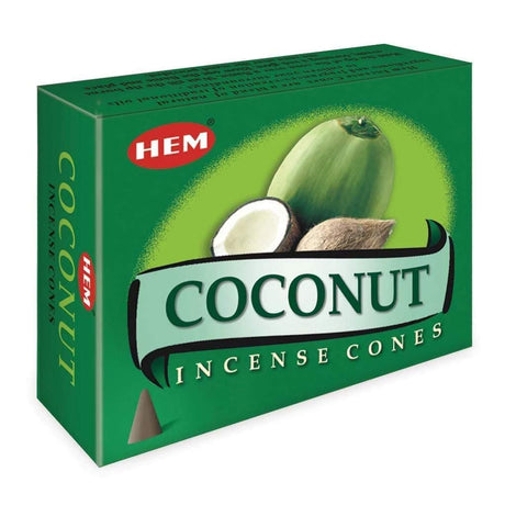 Coconut HEM Cone Incense (10 Cones) - Magick Magick.com