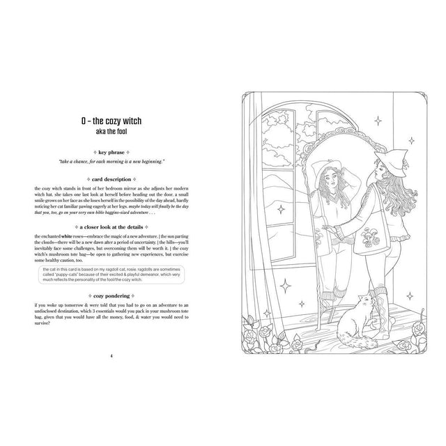 Cozy Witch Tarot Coloring Book by Amanda Lovelace - Magick Magick.com