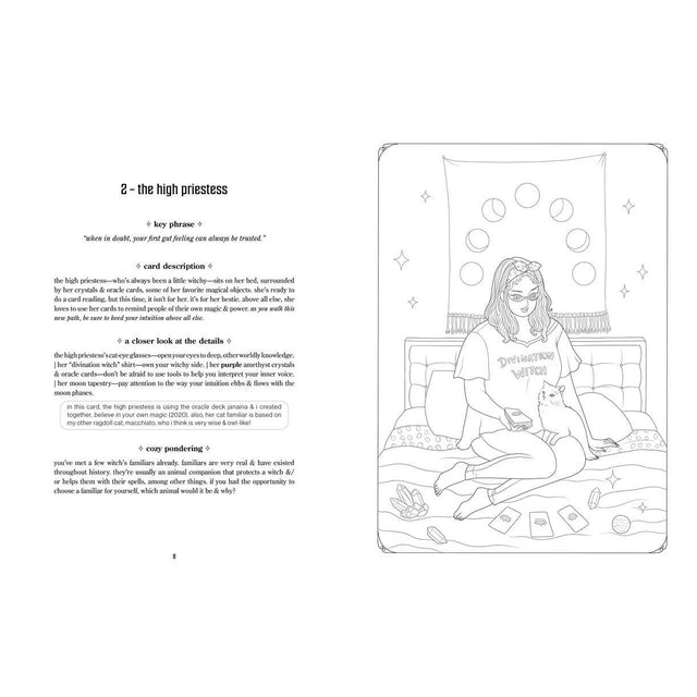 Cozy Witch Tarot Coloring Book by Amanda Lovelace - Magick Magick.com