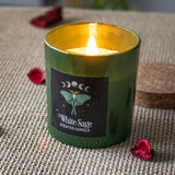 Dark Forest Luna Moth White Sage Candle - Magick Magick.com