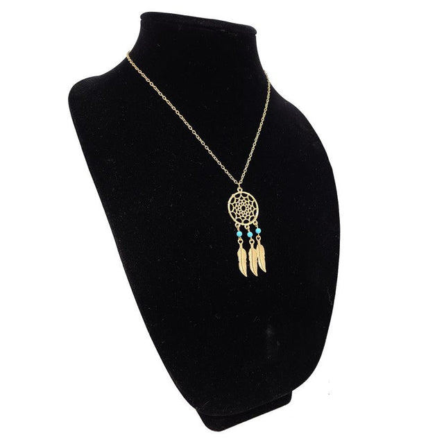 Dream Catcher Gold Metal Necklace - Magick Magick.com