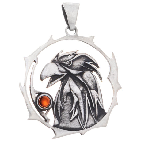 Eagle Sacred Animal Sterling Silver Pendant (Assorted Stone) - Magick Magick.com
