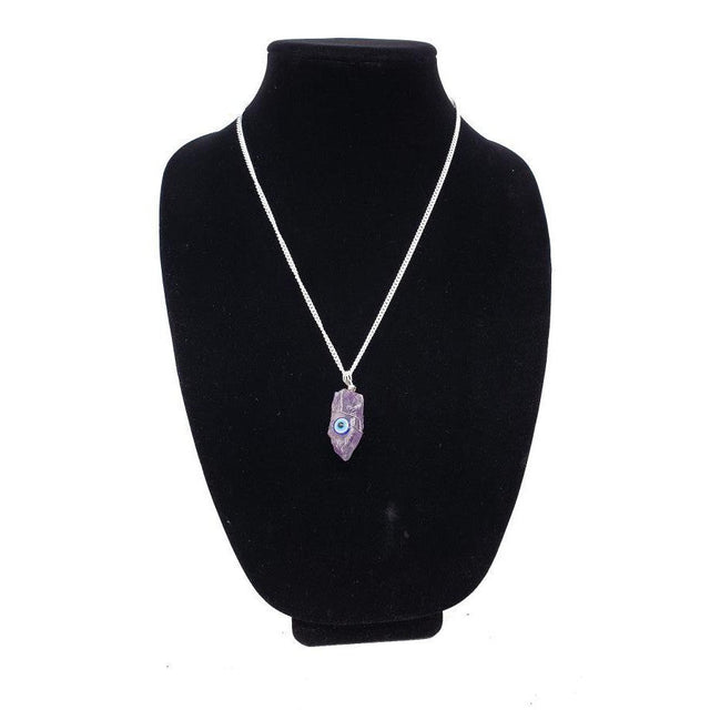 Evil Eye with Amethyst Gemstone Pendant - Magick Magick.com