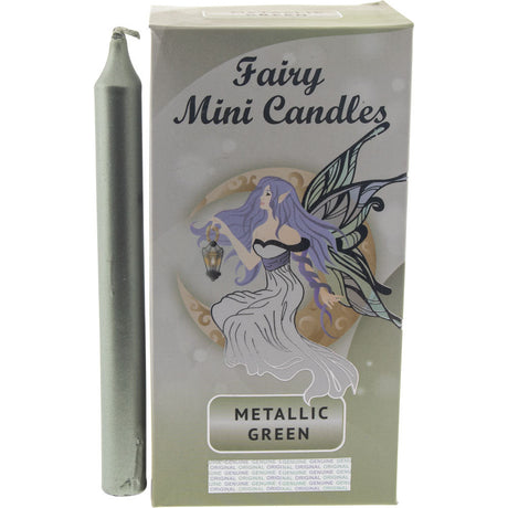 Fairy Mini Ritual Spell Candles - Metallic Green (Pack of 20) - Magick Magick.com