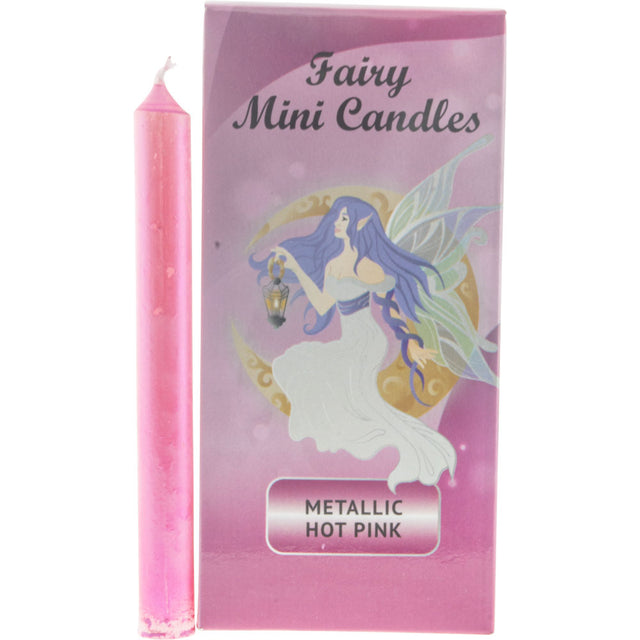 Fairy Mini Ritual Spell Candles - Metallic Hot Pink (Pack of 20) - Magick Magick.com