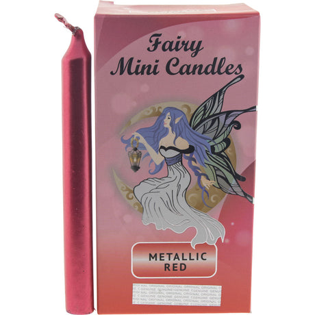 Fairy Mini Ritual Spell Candles - Metallic Red (Pack of 20) - Magick Magick.com