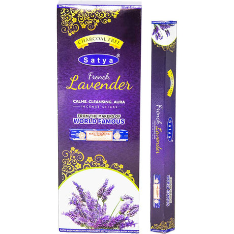 French Lavender Satya Hexagonal Incense Sticks 20 gram - Magick Magick.com