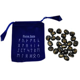 Gemstone Rune Set - Black Agate - Magick Magick.com