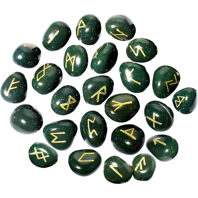 Gemstone Rune Set - Bloodstone - Magick Magick.com