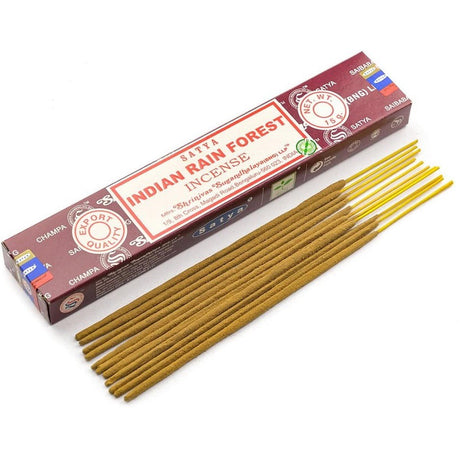 Indian Rain Forest Satya Incense Sticks 15 gram - Magick Magick.com