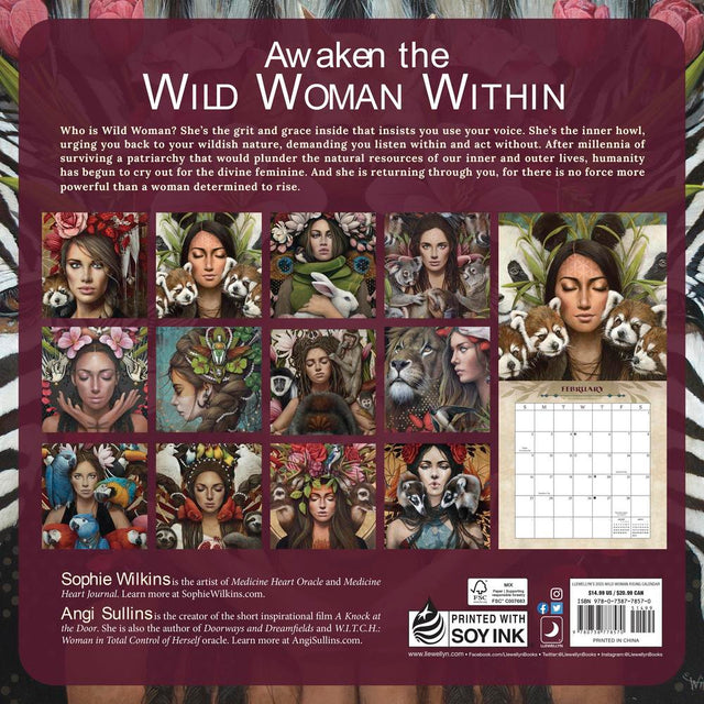 Llewellyn's 2025 Wild Woman Rising Calendar by Sophie Wilkins, Angi Sullins - Magick Magick.com