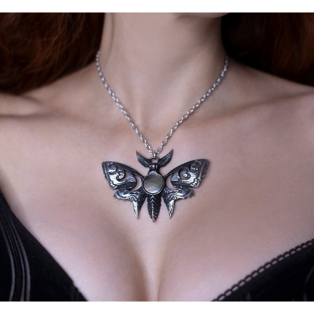 Lunar Moth Neckwear Necklace - Magick Magick.com