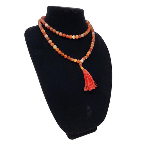 Mala Necklace or Prayer Beads - Carnelian (108 Beads) - Magick Magick.com