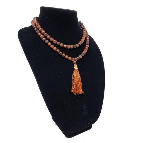 Mala Necklace or Prayer Beads - Mahagony Obsidian (108 Beads) - Magick Magick.com