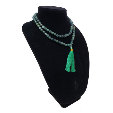 Mala Necklace or Prayer Beads - Moss Agate (108 Beads) - Magick Magick.com