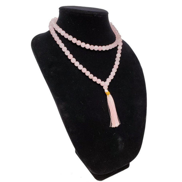 Mala Necklace or Prayer Beads - Rose Quartz (108 Beads) - Magick Magick.com