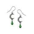 Moon Crystal Earrings - Green - Magick Magick.com