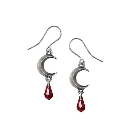 Moon Crystal Earrings - Red - Magick Magick.com