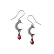 Moon Crystal Earrings - Red - Magick Magick.com