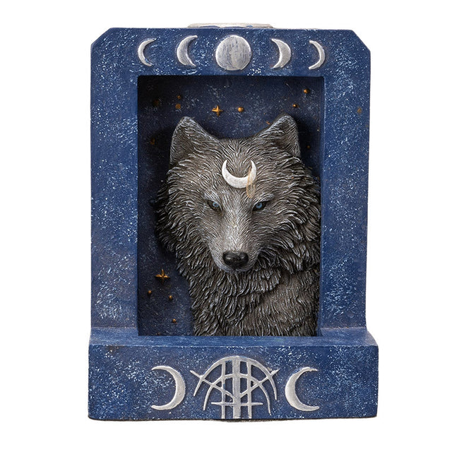 Moon Phase Wolf Backflow Incense Burner - Magick Magick.com