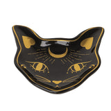 Mystic Black Cat Ceramic Trinket Dish - Magick Magick.com