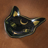 Mystic Black Cat Ceramic Trinket Dish - Magick Magick.com