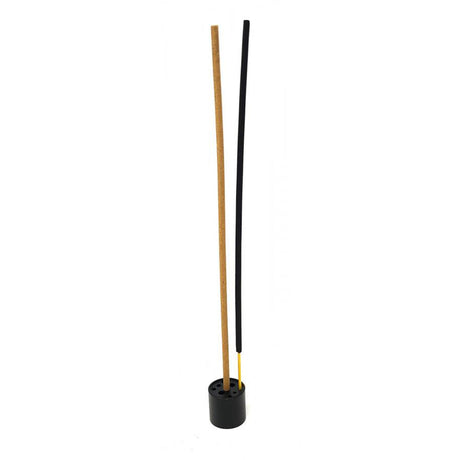 Nine Hole Matte Black Finish Brass Incense Holder - Magick Magick.com