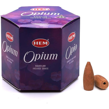Opium HEM Backflow Incense Cones (40 Pack) - Magick Magick.com