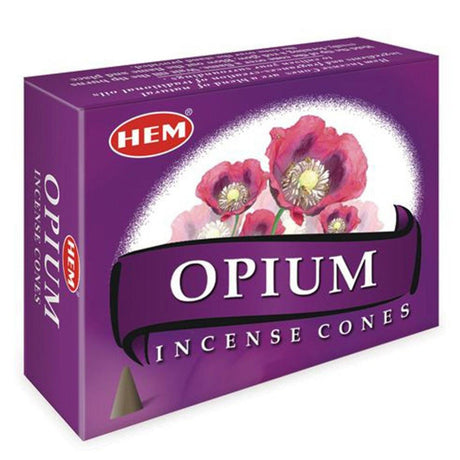 Opium HEM Cone Incense (10 Cones) - Magick Magick.com