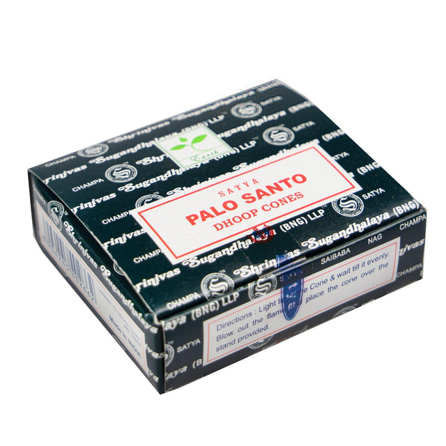 Palo Santo Satya Dhoop Incense Cones (12 Pack) - Magick Magick.com