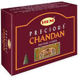 Precious Chandan HEM Cone Incense (10 Cones) - Magick Magick.com