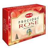 Precious Rose HEM Cone Incense (10 Cones) - Magick Magick.com