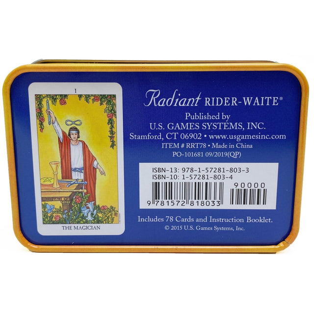 Radiant Rider Tarot Deck in a Tin by Pamela Colman Smith - Magick Magick.com