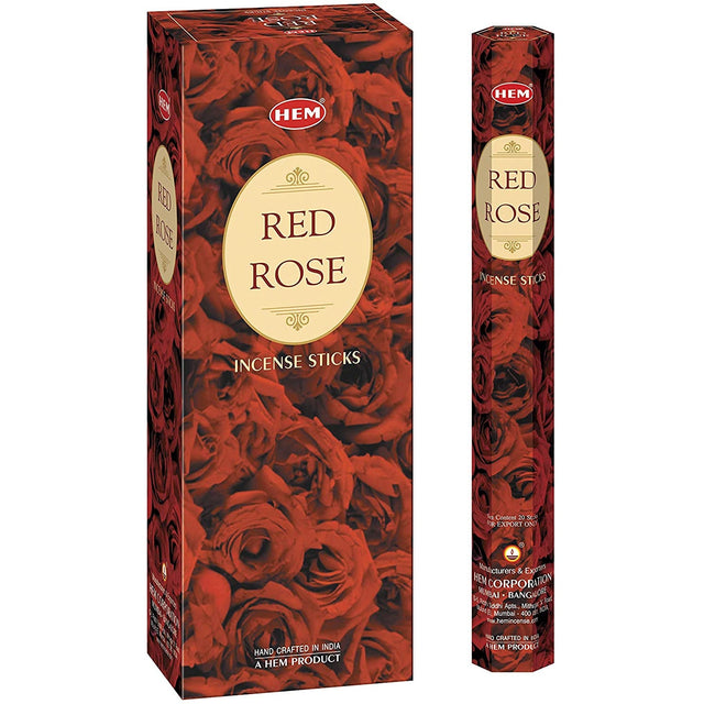 Red Rose HEM Incense Stick 20 Pack - Magick Magick.com