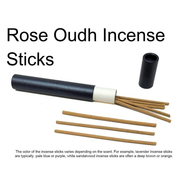 Rose Oudh Incense Gift Set with Incense Burner & Storage Container - Magick Magick.com