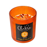 Sacral Chakra Orange Carnelian Crystal Candle - Magick Magick.com