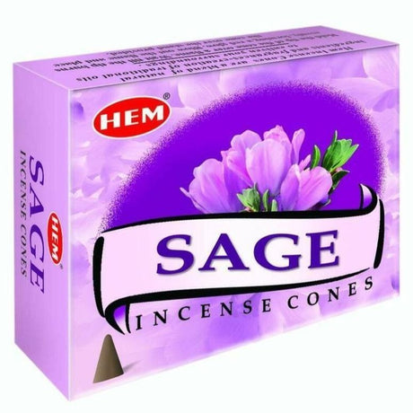 Sage HEM Cone Incense (10 Cones) - Magick Magick.com