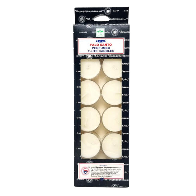 Satya Tealight Candles (12 in Box) - Palo Santo - Magick Magick.com