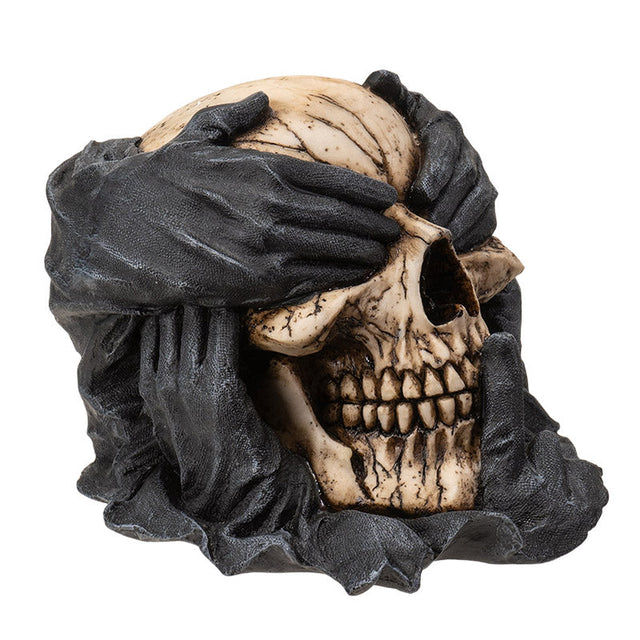 See, Hear, Speak No Evil Skull Statue - Magick Magick.com