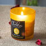 Solar Plexus Chakra Lemon Yellow Jade Crystal Candle - Magick Magick.com