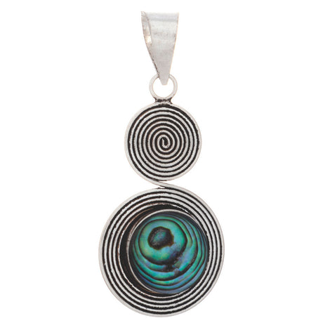 Spiral Abalone Shell Sterling Silver Pendant - Magick Magick.com