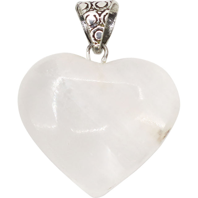 Stone Heart Pendant - Selenite - Magick Magick.com