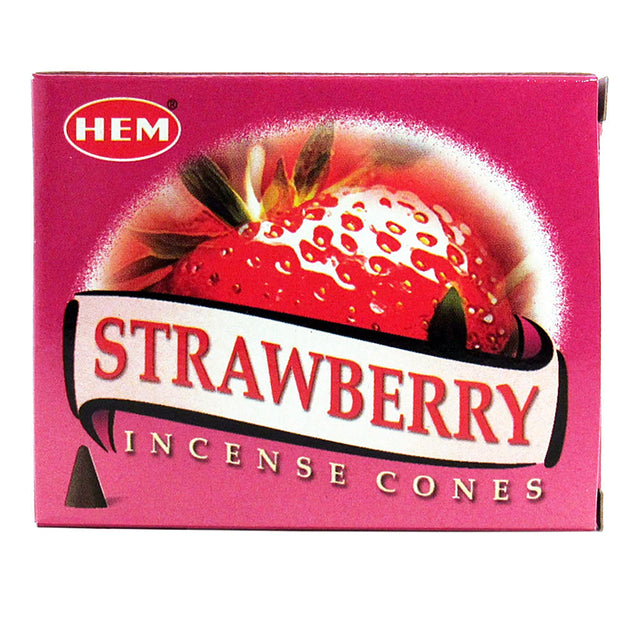 Strawberry HEM Cone Incense (10 Cones) - Magick Magick.com