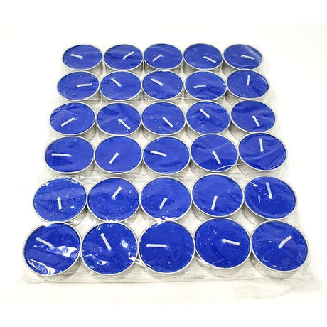 Tealight Candles - Unscented Blue (Pack of 30) - Magick Magick.com