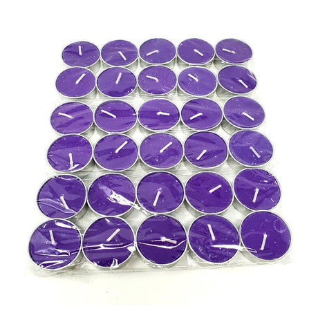 Tealight Candles - Unscented Purple (Pack of 30) - Magick Magick.com
