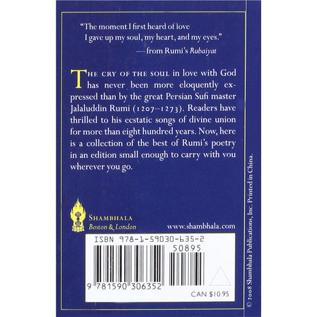 The Pocket Rumi by Mevlana Jalaluddin Rumi, Kabir Helminski - Magick Magick.com
