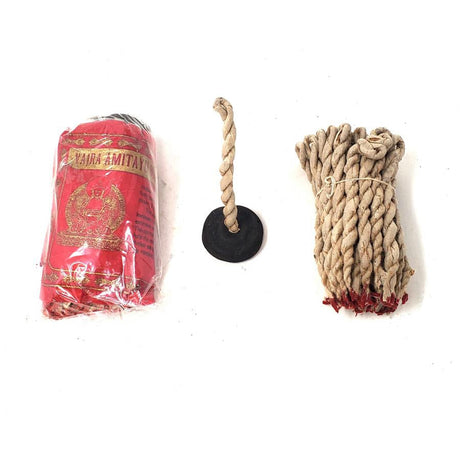 Tibetan Rope Incense with Burner - Amitayu (35-45 Ropes) - Magick Magick.com