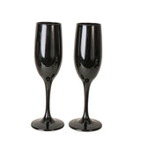 Til Death Do We Party Black Champagne Flutes (Set of 2) - Magick Magick.com