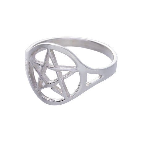 Traditional Pentacle Sterling Silver Ring - Magick Magick.com