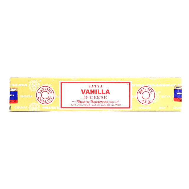 Vanilla Satya Incense Sticks 15 gram - Magick Magick.com